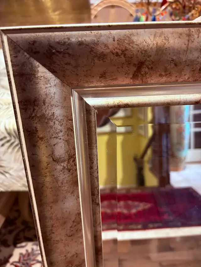 Gold & Silver mix large beveled wall mirror 29X41 inch - Photo 2