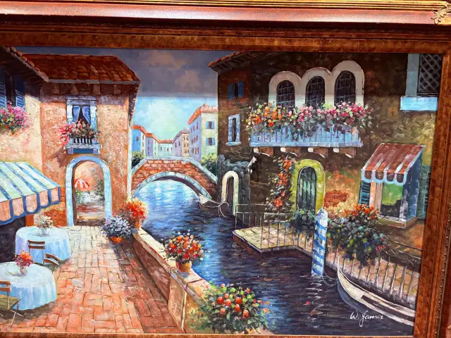 Original oil painting on canvas with artist signature 44X32 inch - Photo 4