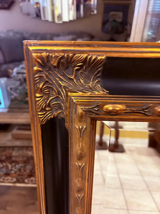 Gold & Black  large beveled wall mirror 32X44 inch - Photo 2