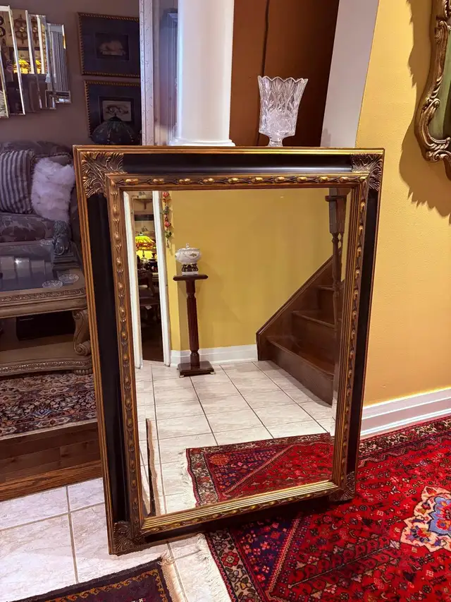 Gold & Black  large beveled wall mirror 32X44 inch - Photo 6