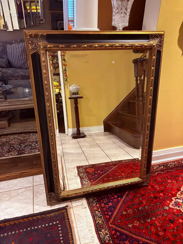 Gold & Black  large beveled wall mirror 32X44 inch - Photo 7