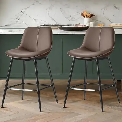 Brand New  Modern Set of 2 PU Bar Stools Special $178