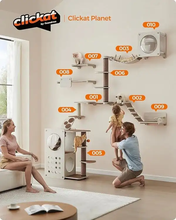 Brand New 10-Piece Wall-Mounted Cat Tree Special Selling $159 - Photo 4