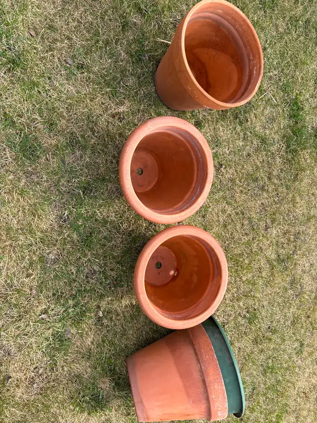 Large clay pots made in Italy