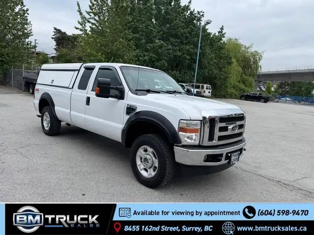 2010 Ford F-250 XLT / Ext Cab / 8 Ft Long Box / 4x4 / Canopy