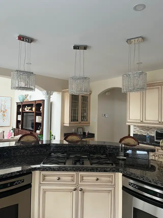 Beautiful Crystal Lights- Pendants - Set of Three