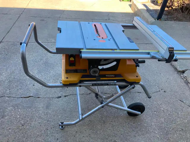 RIDGID 10' TABLESAW WITH WHEELED STAND AND ACCESSORIES - Photo 3