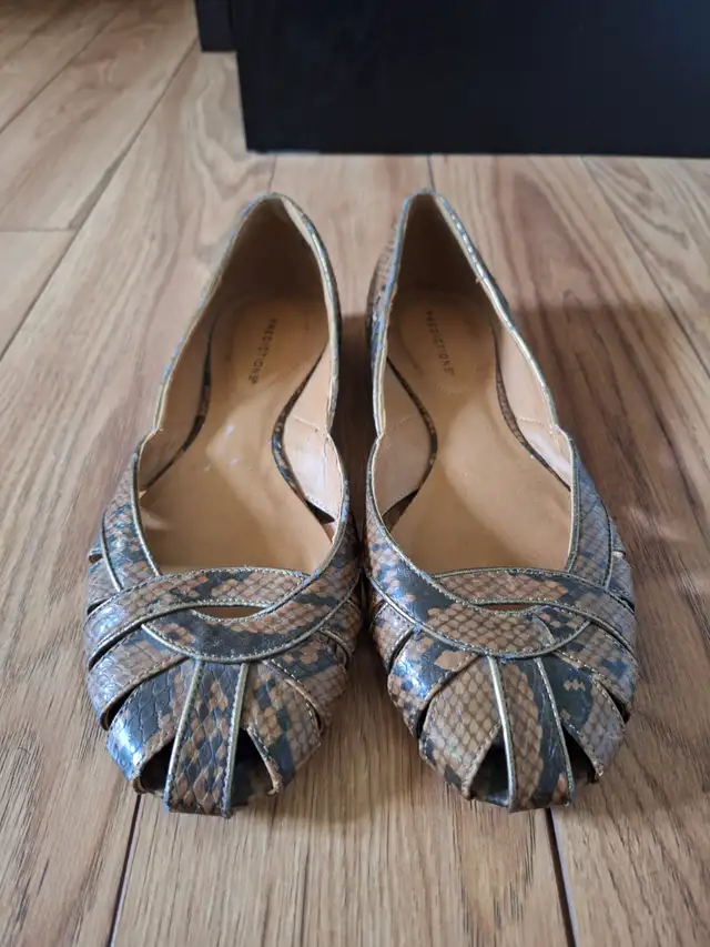 Women’s Predictions Snakeskin Flat Shoes - New