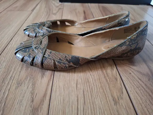 Women’s Predictions Snakeskin Flat Shoes - New - Photo 3