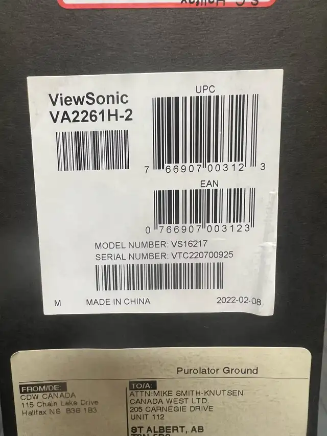 ViewSonic 22" Monitors VA2261h x 2 Open Box - Photo 2