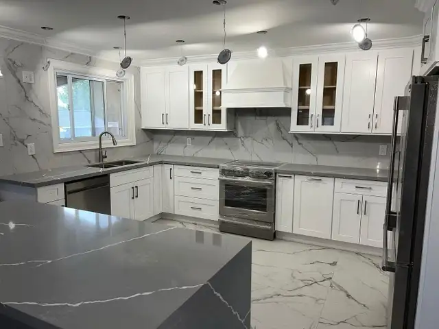 Kitchen Renovation - Cabinets Countertops Backsplash