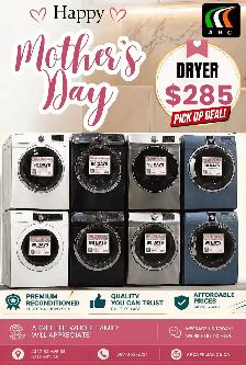 MOTHER'S DAY APPLIANCE BLOWOUT SALE! DRYER PICK UP DEAL $285