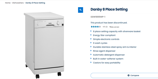 Portable Danby Dishwasher, $60 OBO