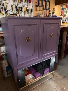 Soft Plum Entertainment Center/ Cupboard