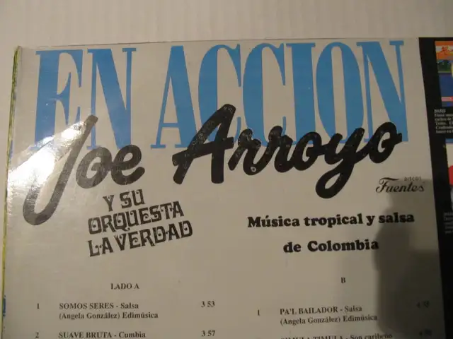 En Accion Joe Arroyo Y Su Orquesta La Verdad LP Circa 1989-90 - Photo 7