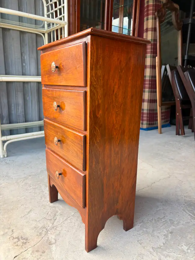 Single Tall Solid Wood Side Table - Photo 3