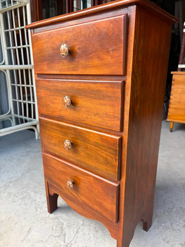 Single Tall Solid Wood Side Table - Photo 4