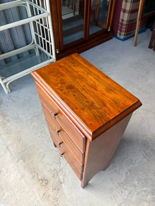 Single Tall Solid Wood Side Table - Photo 5