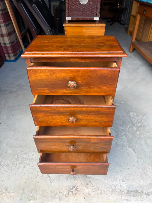 Single Tall Solid Wood Side Table - Photo 6