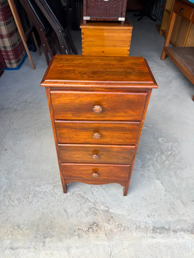 Single Tall Solid Wood Side Table - Photo 8