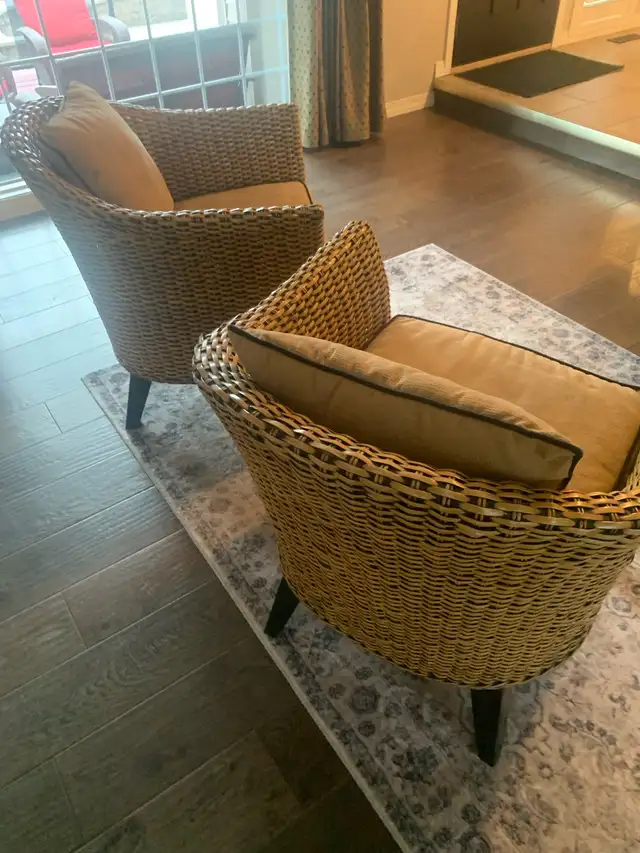 2 Pier One Rattan Tub Chairs - Photo 2