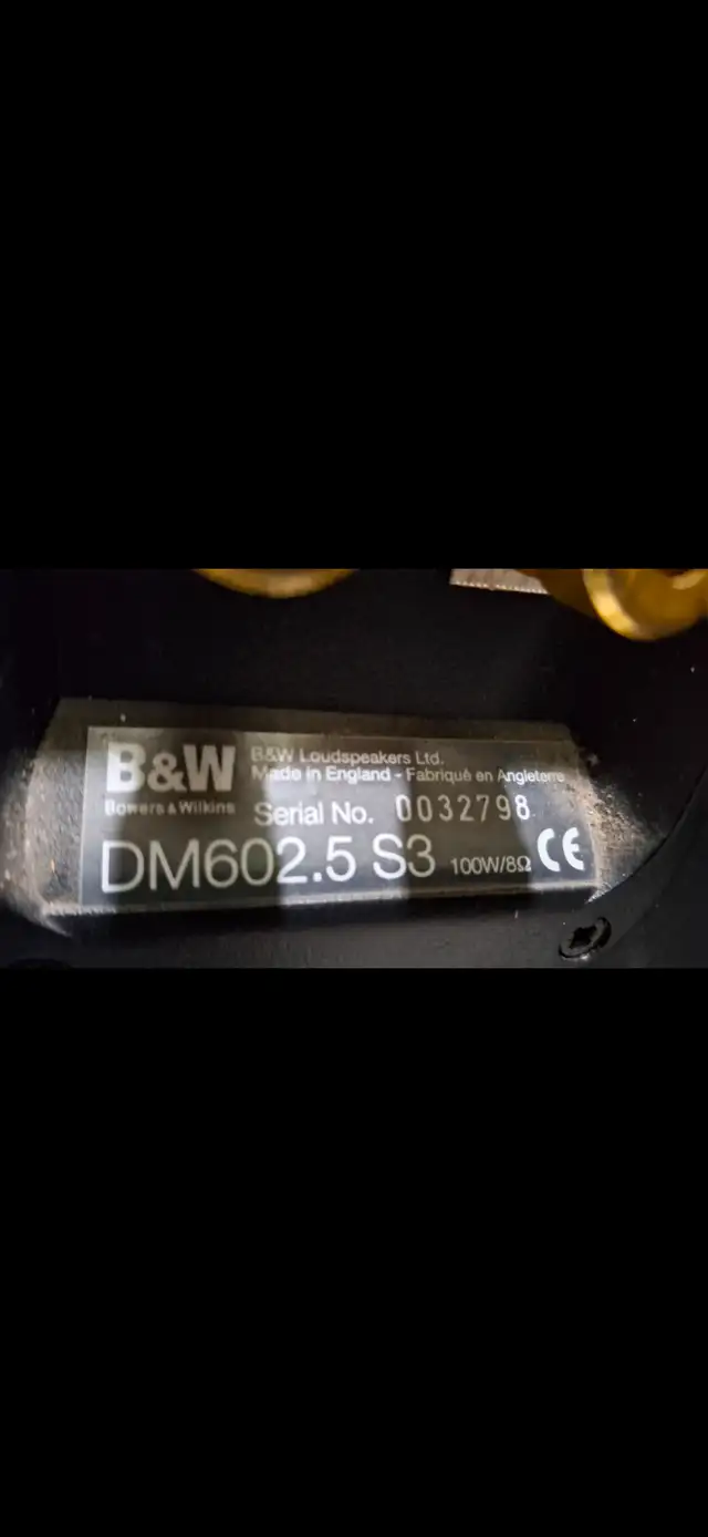 B&W DM602.5 Tower speaker - Photo 3