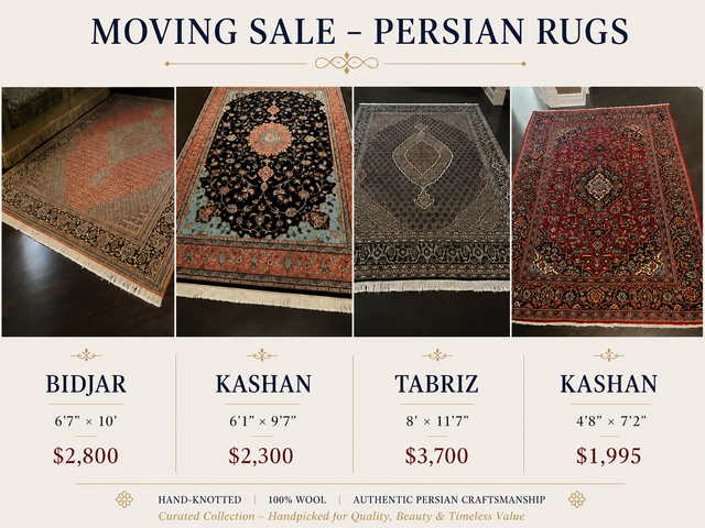 MOVING SALE – PERSIAN RUG COLLECTION