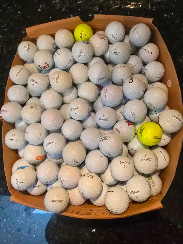 Washed Titleist Prov used golf balls: $18/dozen.