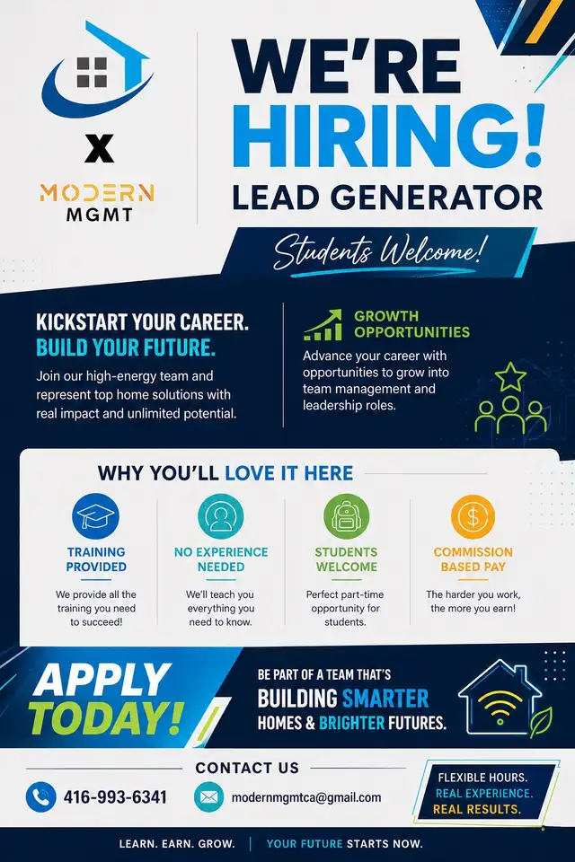 STUDENTS & OUTGOING PEOPLE WANTED
