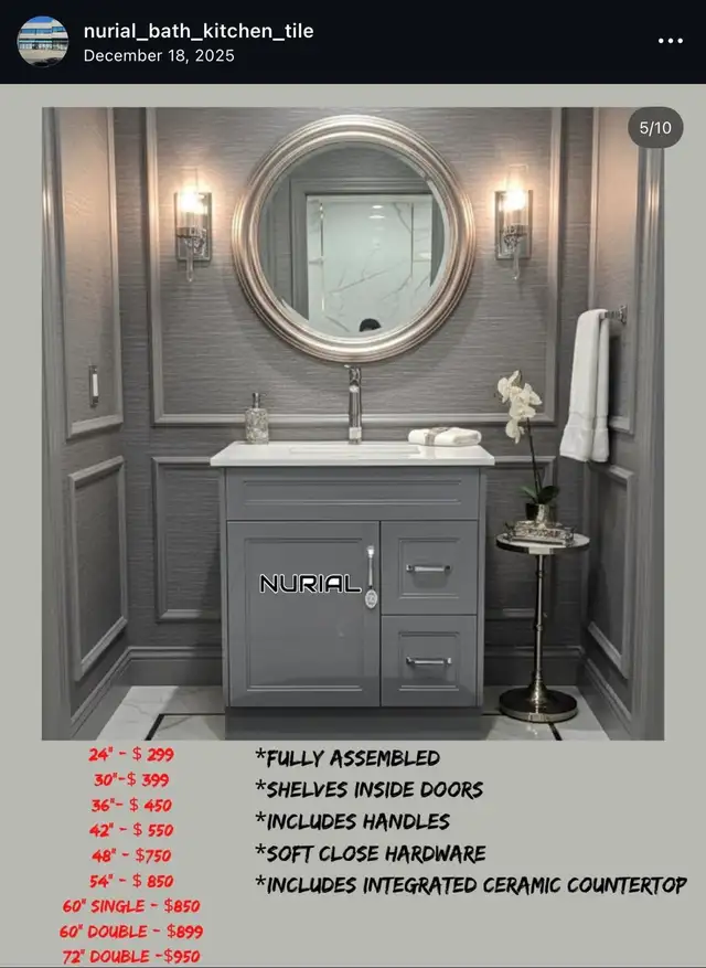 Floating vanity bathroom vanity stock clearance sale - Photo 5