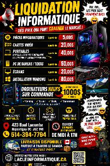 LIQUIDATION INFORMATIQUE À REPENTIGNY