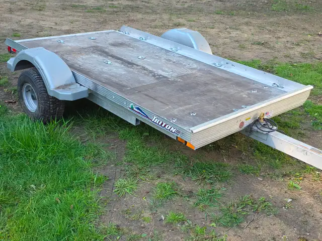 Triton Aluminum Tilting Motorcycle ATV Trailer With Wide Tires
