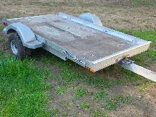 Triton Aluminum Tilting Motorcycle ATV Trailer With Wide Tires