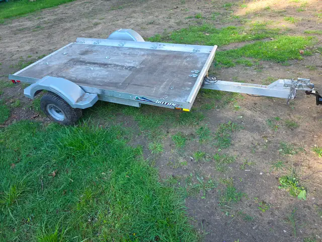 Triton Aluminum Tilting Motorcycle ATV Trailer With Wide Tires - Photo 2