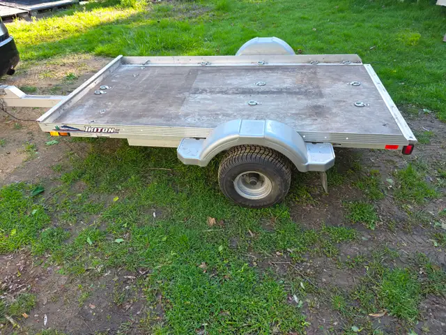 Triton Aluminum Tilting Motorcycle ATV Trailer With Wide Tires - Photo 7
