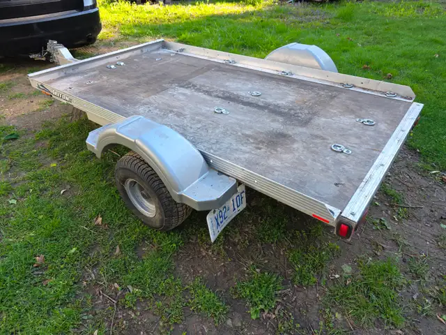 Triton Aluminum Tilting Motorcycle ATV Trailer With Wide Tires - Photo 9