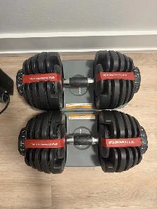 Selling Pair of Bowflex dumbbells, up to 52.5 lbs