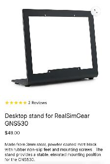 Metal Desktop Stand for Real Sim Gear RSG GNS 530 for Flight Sim