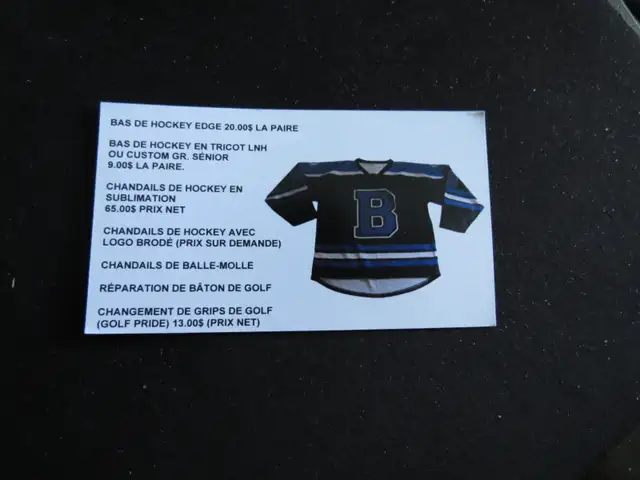 CHANDAILS DE HOCKEY EN SUBLIMATION - Photo 6