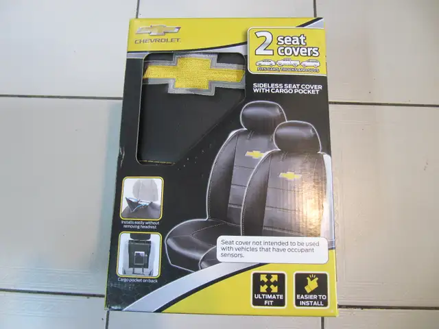 Chevrolet GM Licensed Leatherette Sideless Seat Covers Brand New