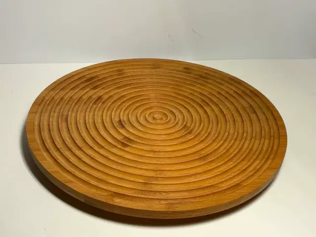 Round Bamboo Serving Tray / Lazy Susan