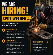 Spot Welder wanted $17 -$19 hr