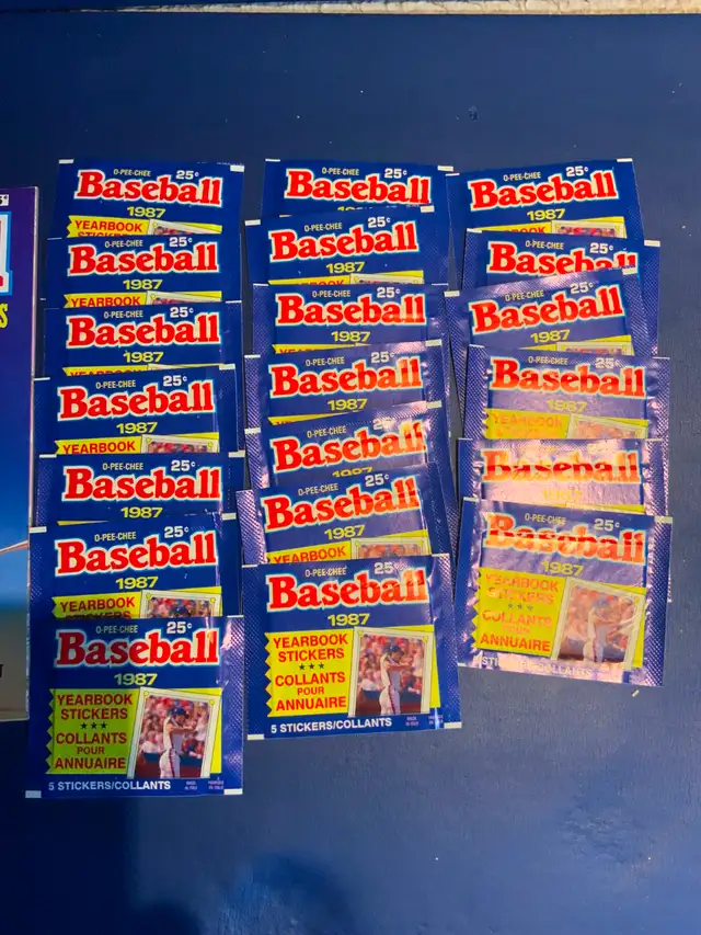 1987 O-PEE-CHEE baseball sticker album & 20 unopened packs Bonds - Photo 2