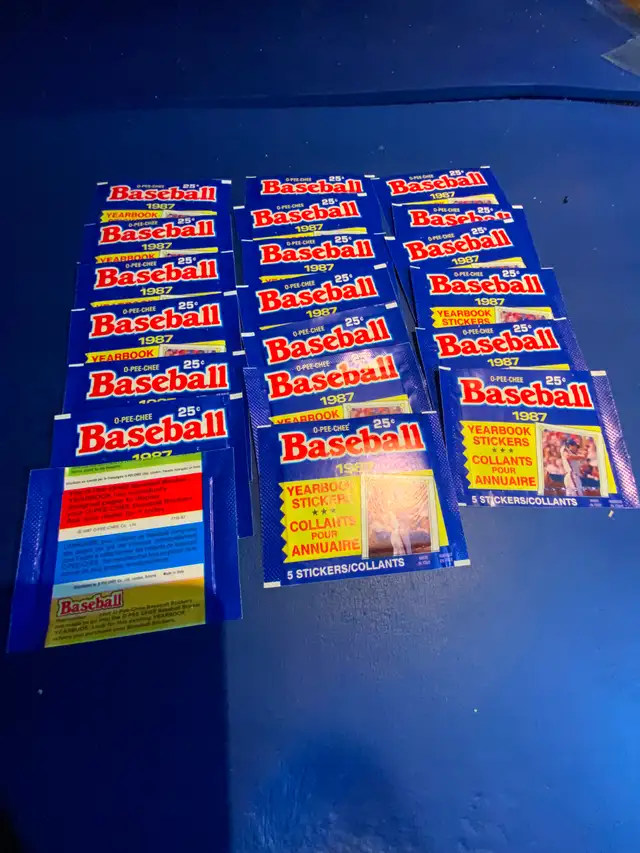 1987 O-PEE-CHEE baseball sticker album & 20 unopened packs Bonds - Photo 7