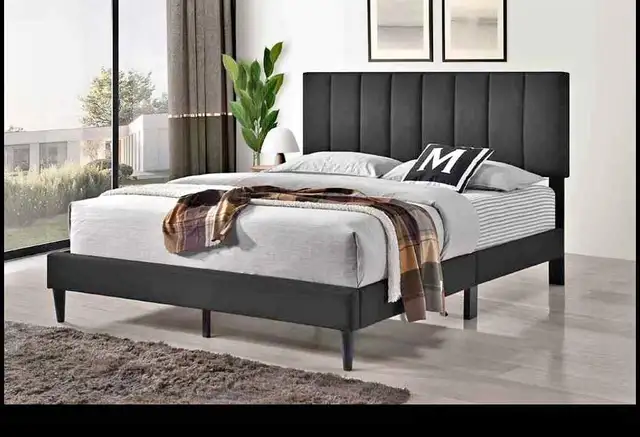 Queen Bed Frame with Clean Modern Finish
