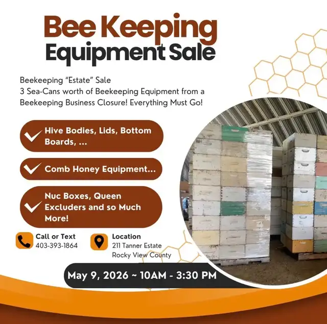 TODAY!  Beekeeping Equipment Blowout Sale!