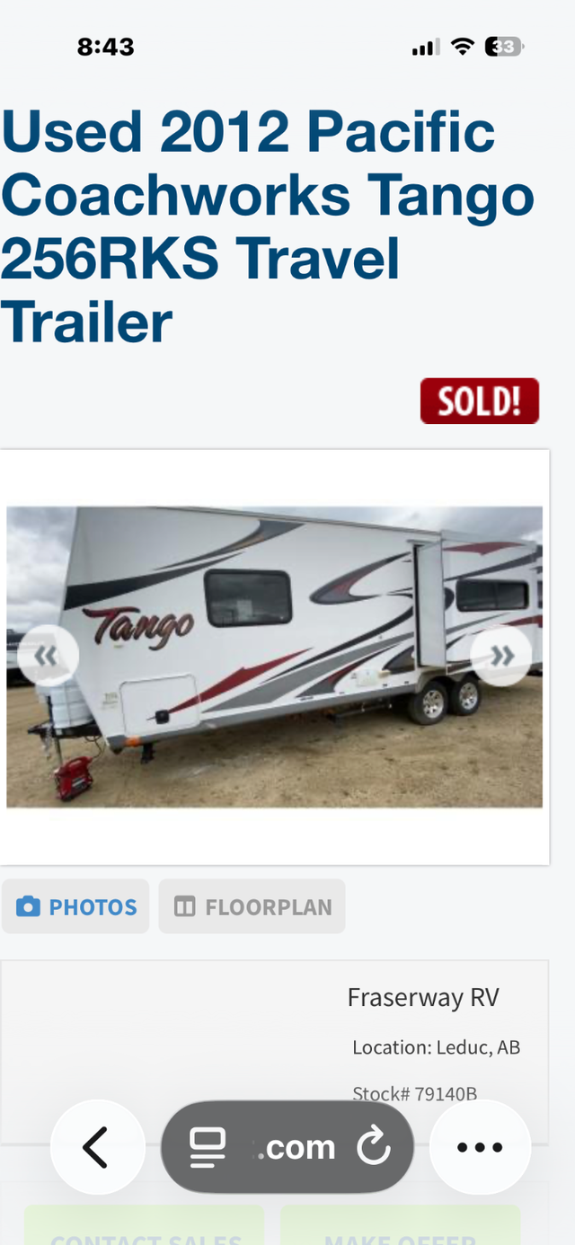 Travel trailer Pacific Coachworks Tango 26’ - Photo 9