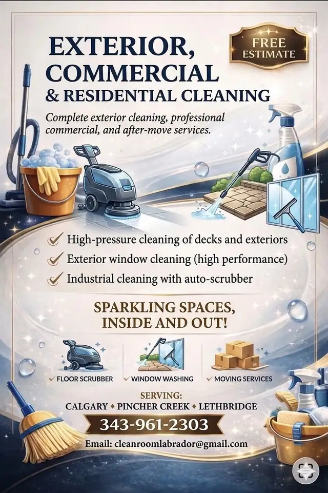 PROFESSIONAL CLEANING SERVICES – COMMERCIAL & RESIDENTIAL
