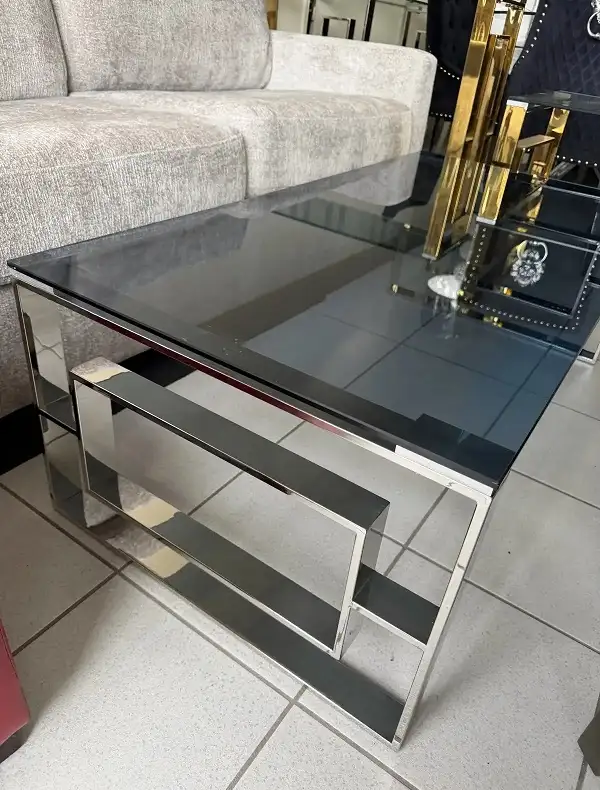 EROS Rectangular Coffee Table in Silver Free Delivery.. - Photo 9