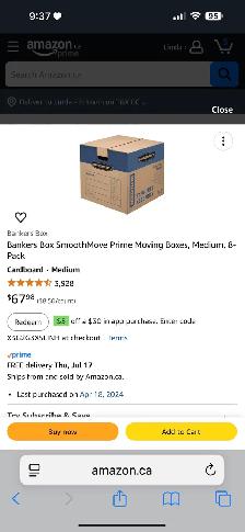 moving or storage boxes